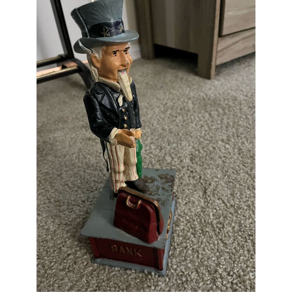Vintage Uncle Sam cast iron bank